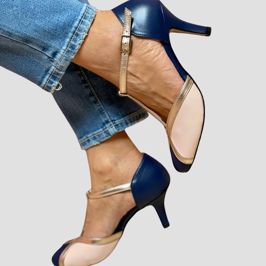 Serena / Tacones Bicolor T-Barᵛᶜ