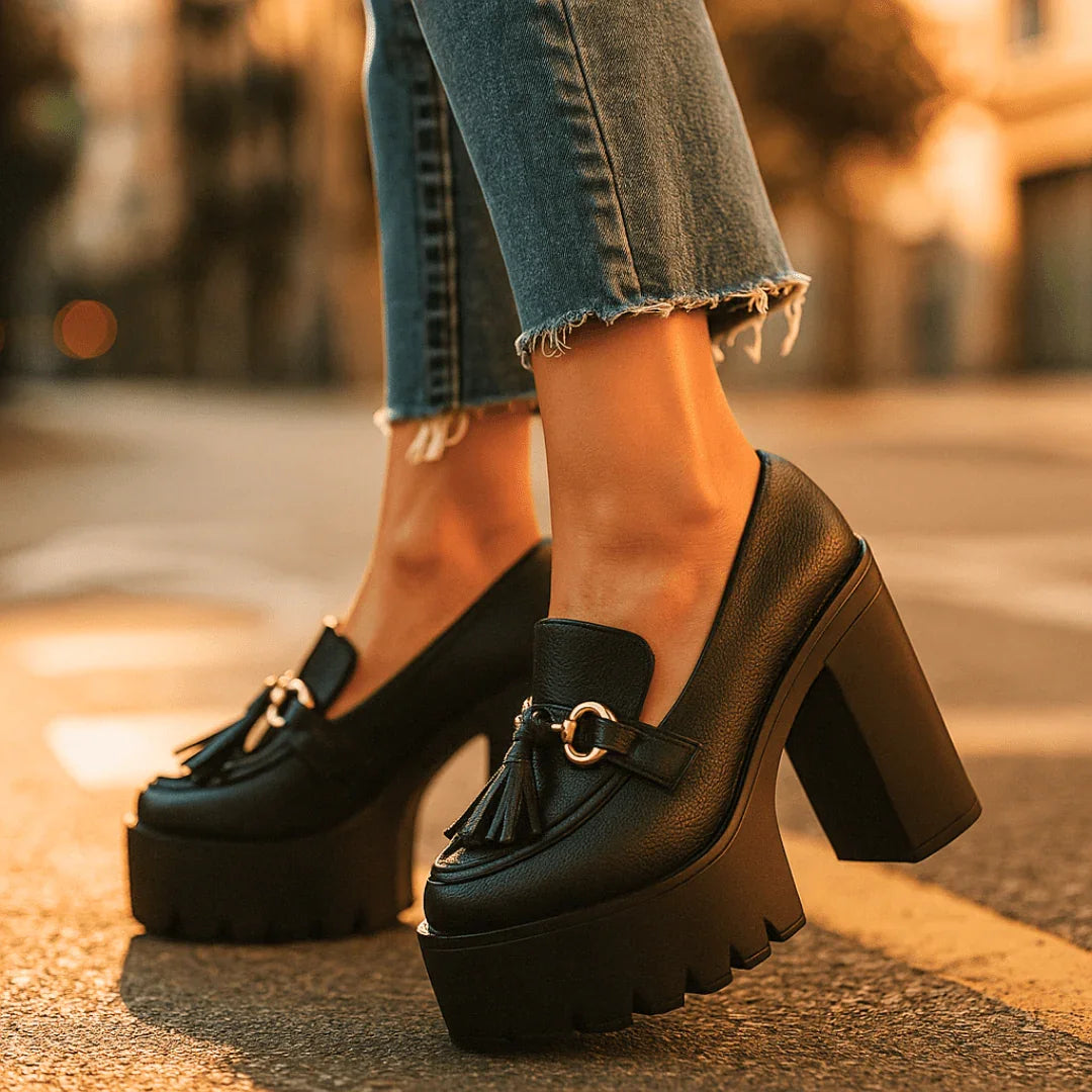 Zapatos Plataforma Track Beigeᵛᶜ