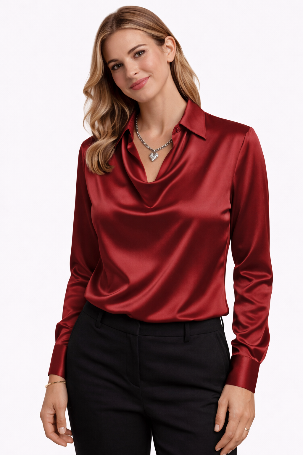 FIONA™ | BLUSA ELEGANTE DE SATÉN PREMIUM