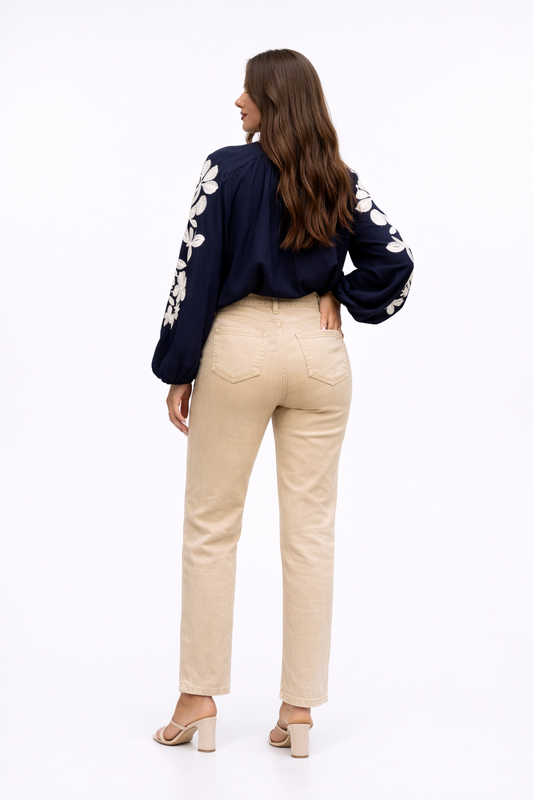 Blusa Bordada Floral