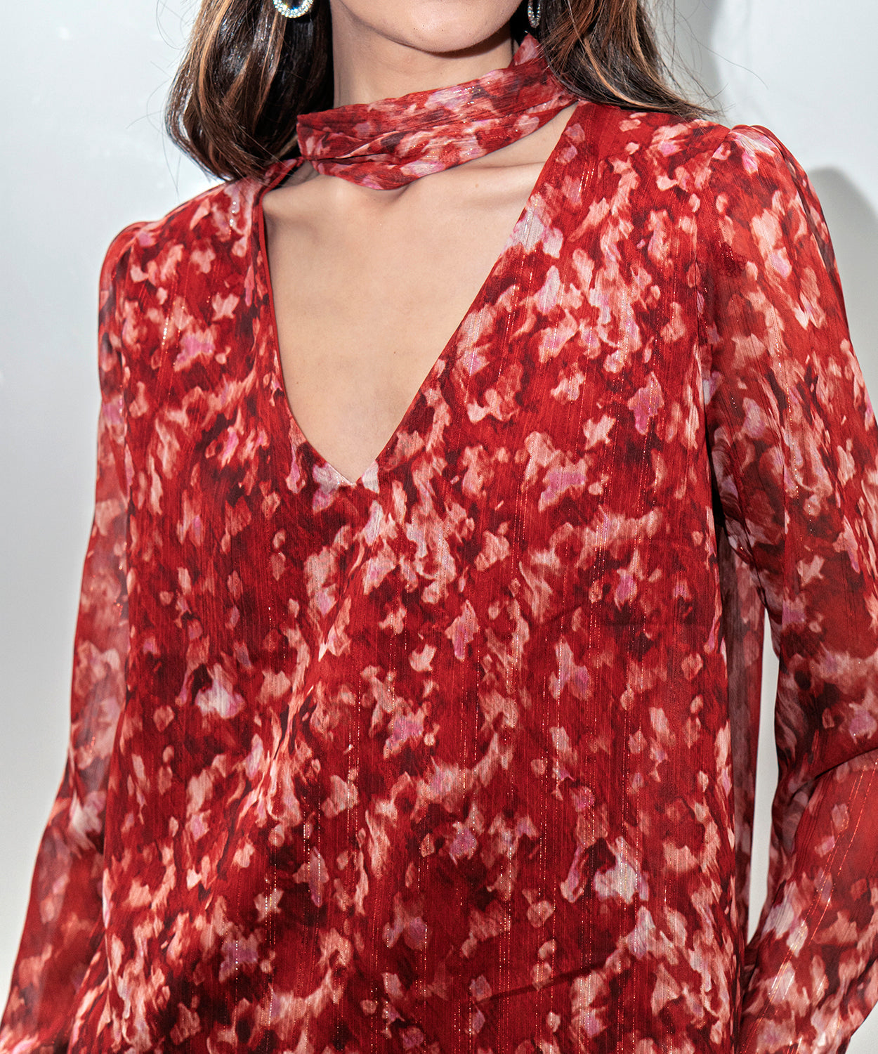 Blusa Cruzada Gasa Estampada