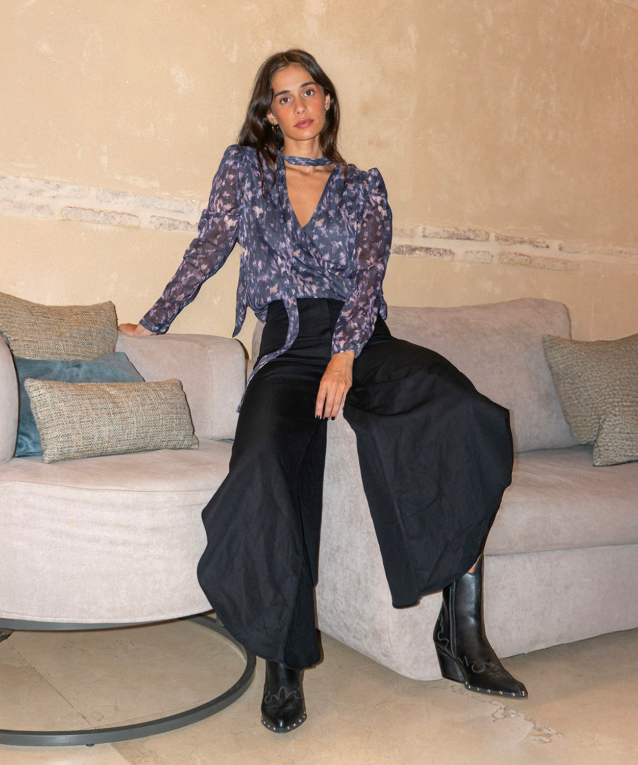 Blusa Cruzada Gasa Estampada