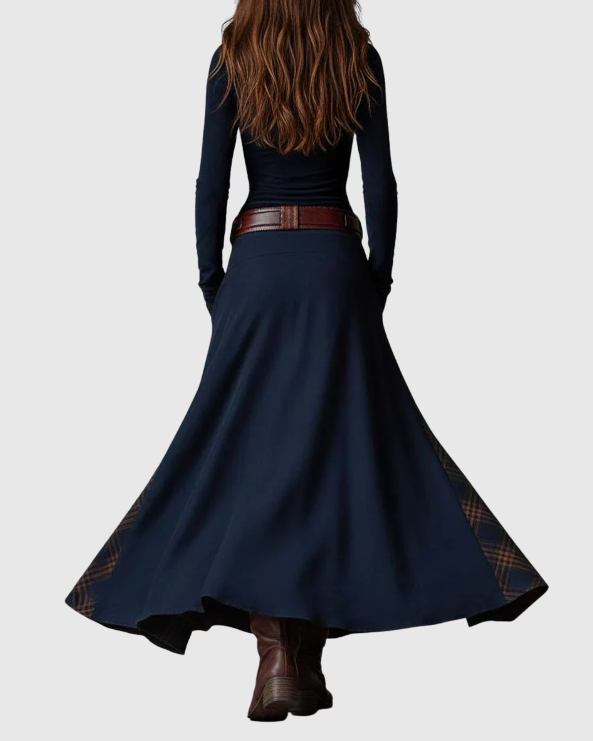 LEONORA™ | VESTIDO LARGO DE ANTE