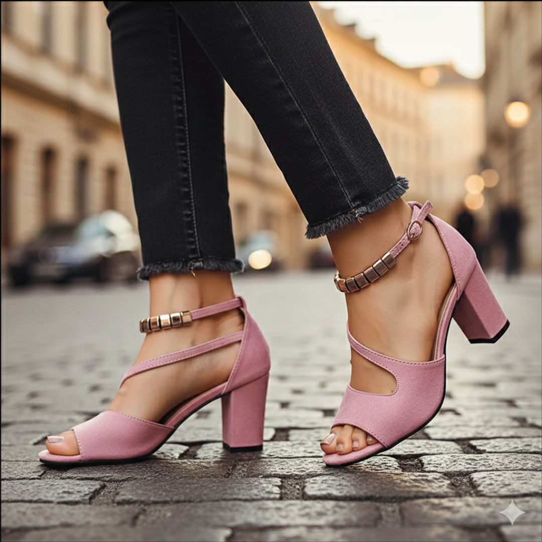 Sandalias Tacón Ancho Minimalᵛᶜ