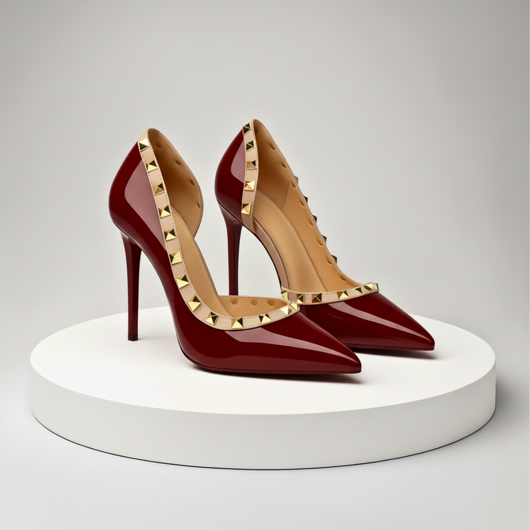 Valeria / Tacones Stud Charolᵛᶜ