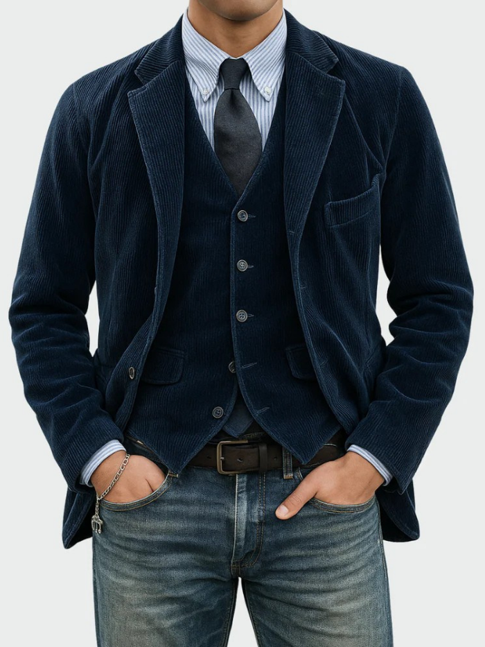 Eduardo | Conjunto de 2 piezas: Blazer y Chaleco de Pana