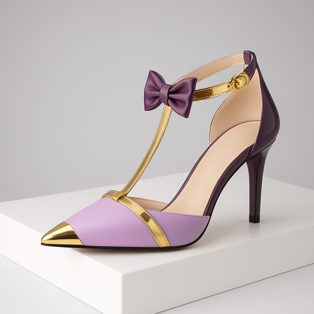 Celeste / Tacones Bow Contrastᵛᶜ