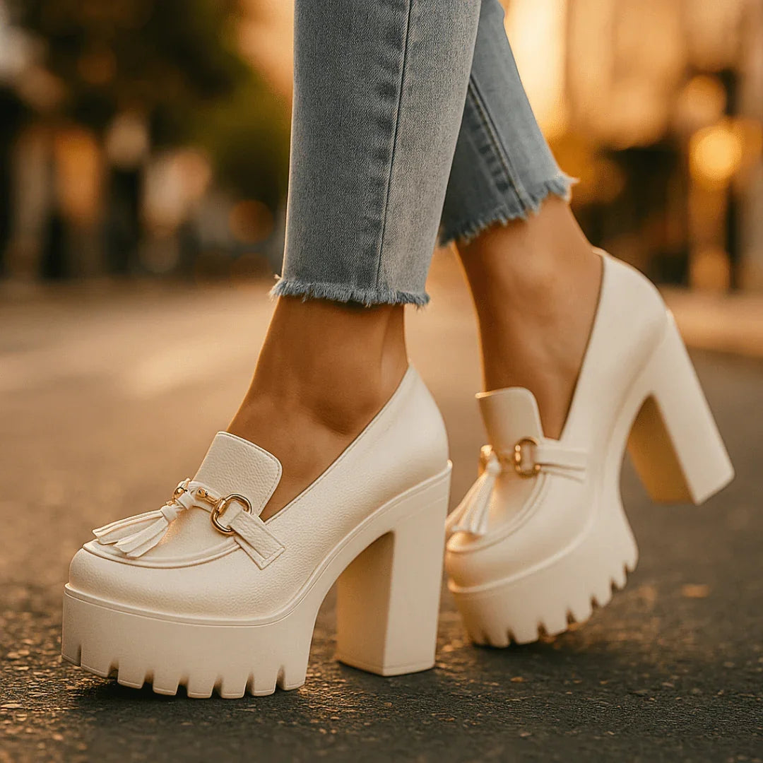 Zapatos Plataforma Track Beigeᵛᶜ