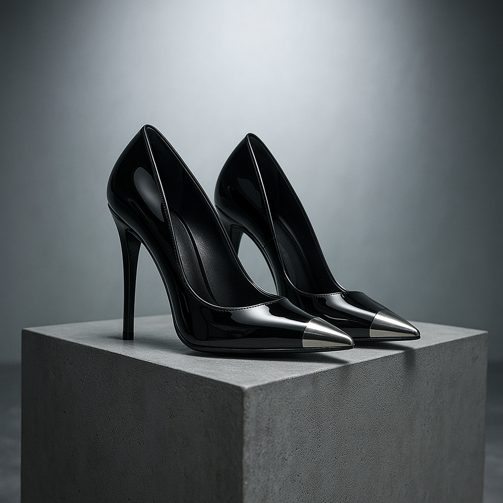 Diana / Tacones Charol Punta Metalᵛᶜ