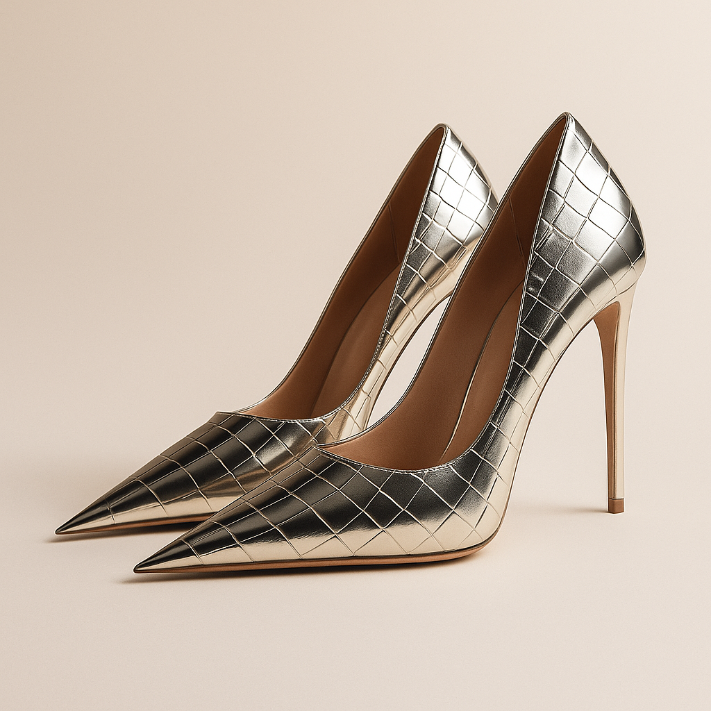 Valentina / Tacones Croc Doradosᵛᶜ