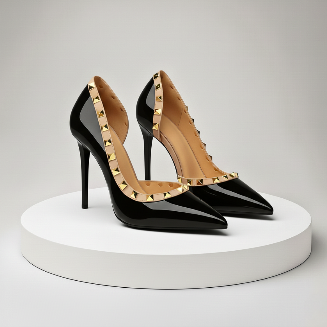 Valeria / Tacones Stud Charolᵛᶜ