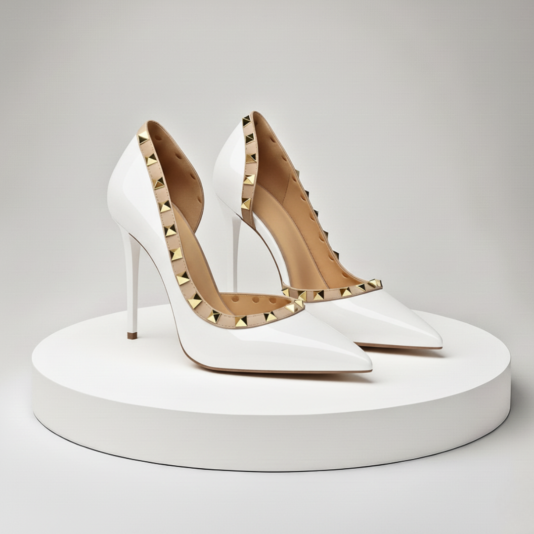 Valeria / Tacones Stud Charolᵛᶜ