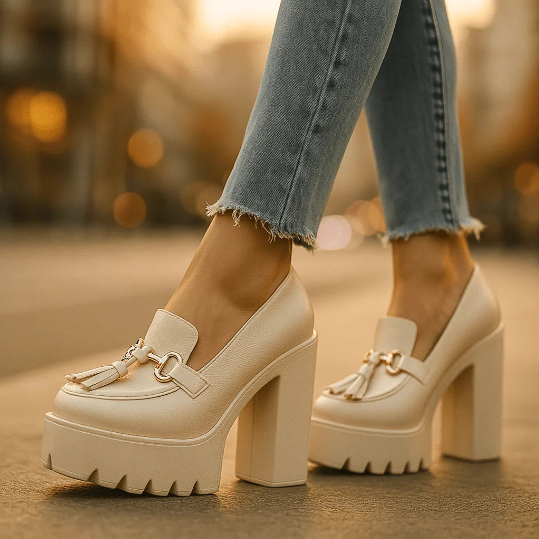 Zapatos Plataforma Track Beigeᵛᶜ