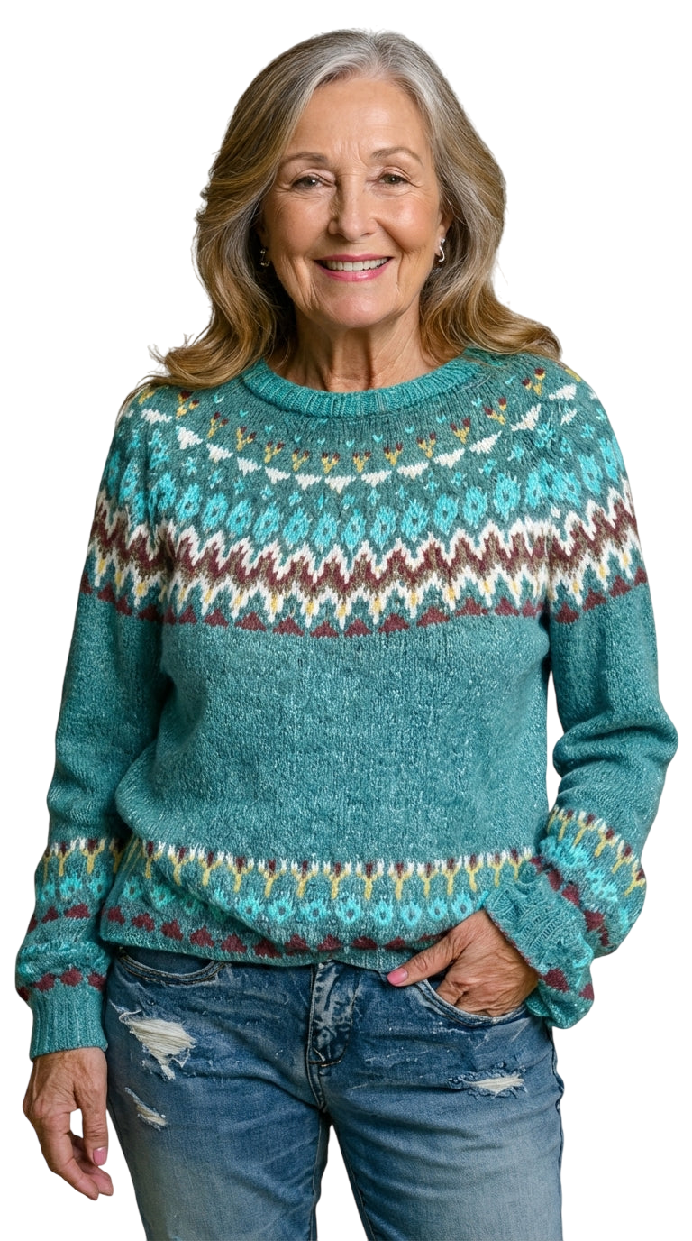 GLORIA™ | SUÉTER VINTAGE DE PUNTO ISLANDÉS