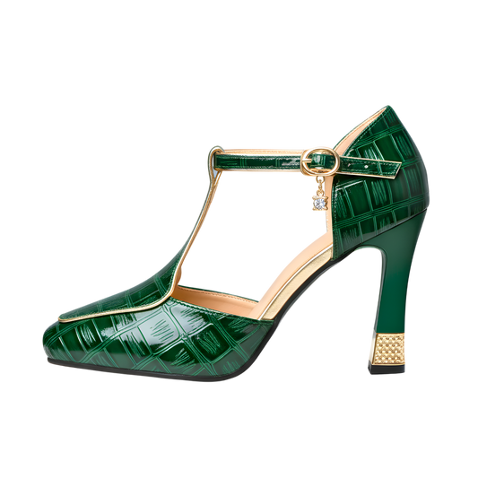 Isolde / Tacones T-Bar Crocᵛᶜ