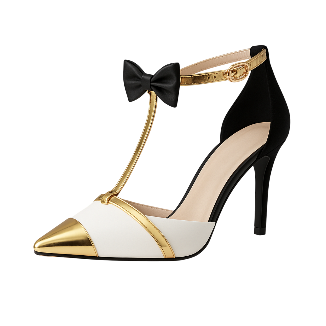 Celeste / Tacones Bow Contrastᵛᶜ