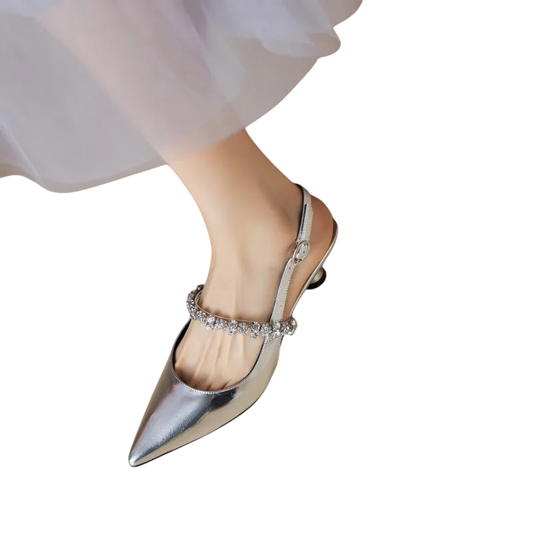Adriana / Tacones Punta Metalizadaᵛᶜ