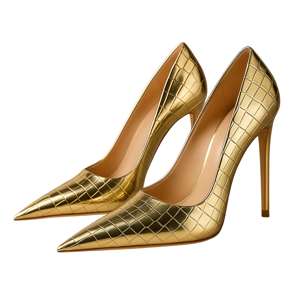 Valentina / Tacones Croc Doradosᵛᶜ