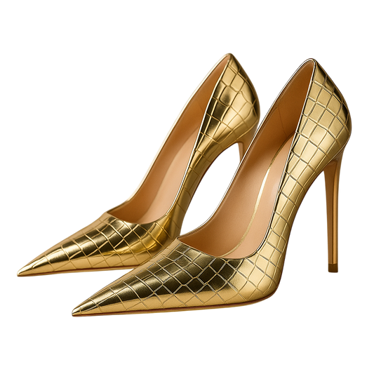 Valentina / Tacones Croc Doradosᵛᶜ