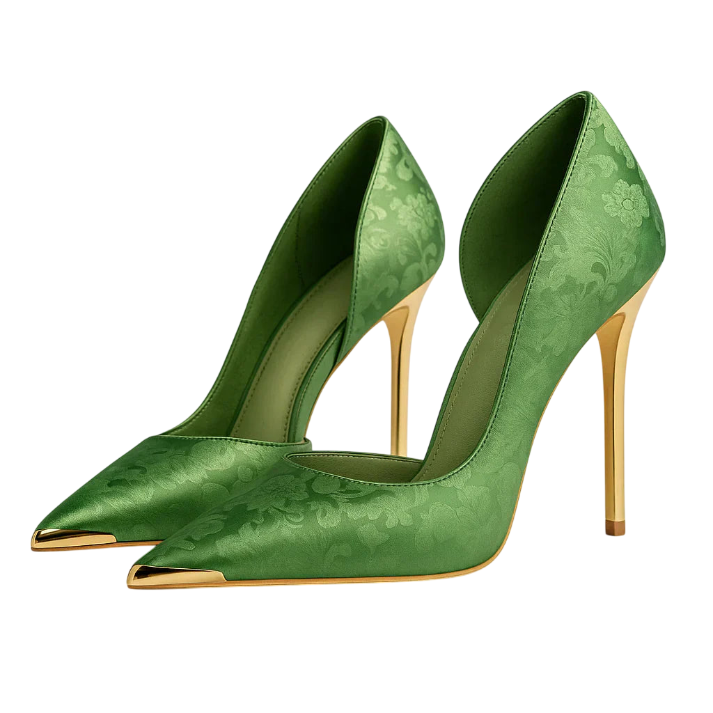 Bianca / Tacones Velvet Verdeᵛᶜ