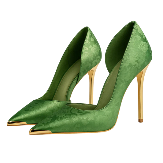 Bianca / Tacones Velvet Verdeᵛᶜ