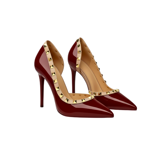 Valeria / Tacones Stud Charolᵛᶜ
