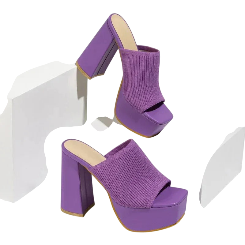 Nuria / Sandalias Knit Plataformaᵛᶜ