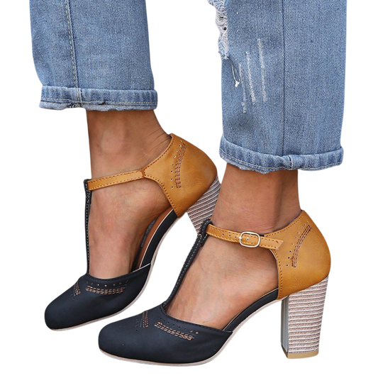 Tacones T-Bar Bicolor Vintageᵛᶜ