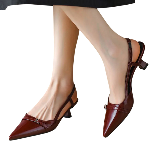 Tacones Slingback Burdeosᵛᶜ