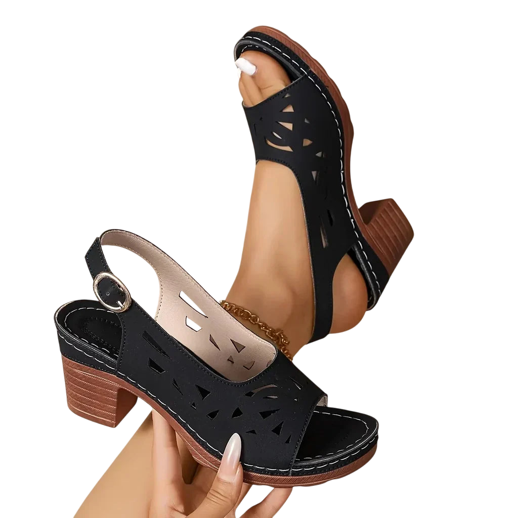 Lucianaᵛᶜ / Sandalias Caladas Tacón Bajo