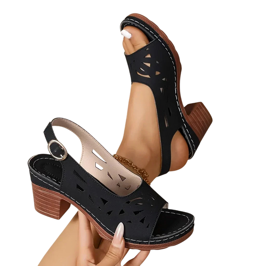 Lucianaᵛᶜ / Sandalias Caladas Tacón Bajo