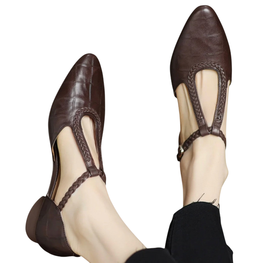 Elisaᵛᶜ / Tacones T-Bar Trenzados