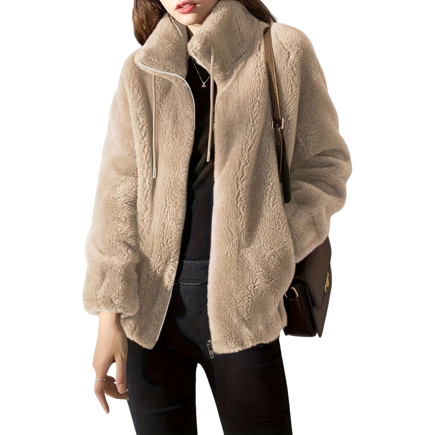 María | Chaqueta con Cremallera Acogedora