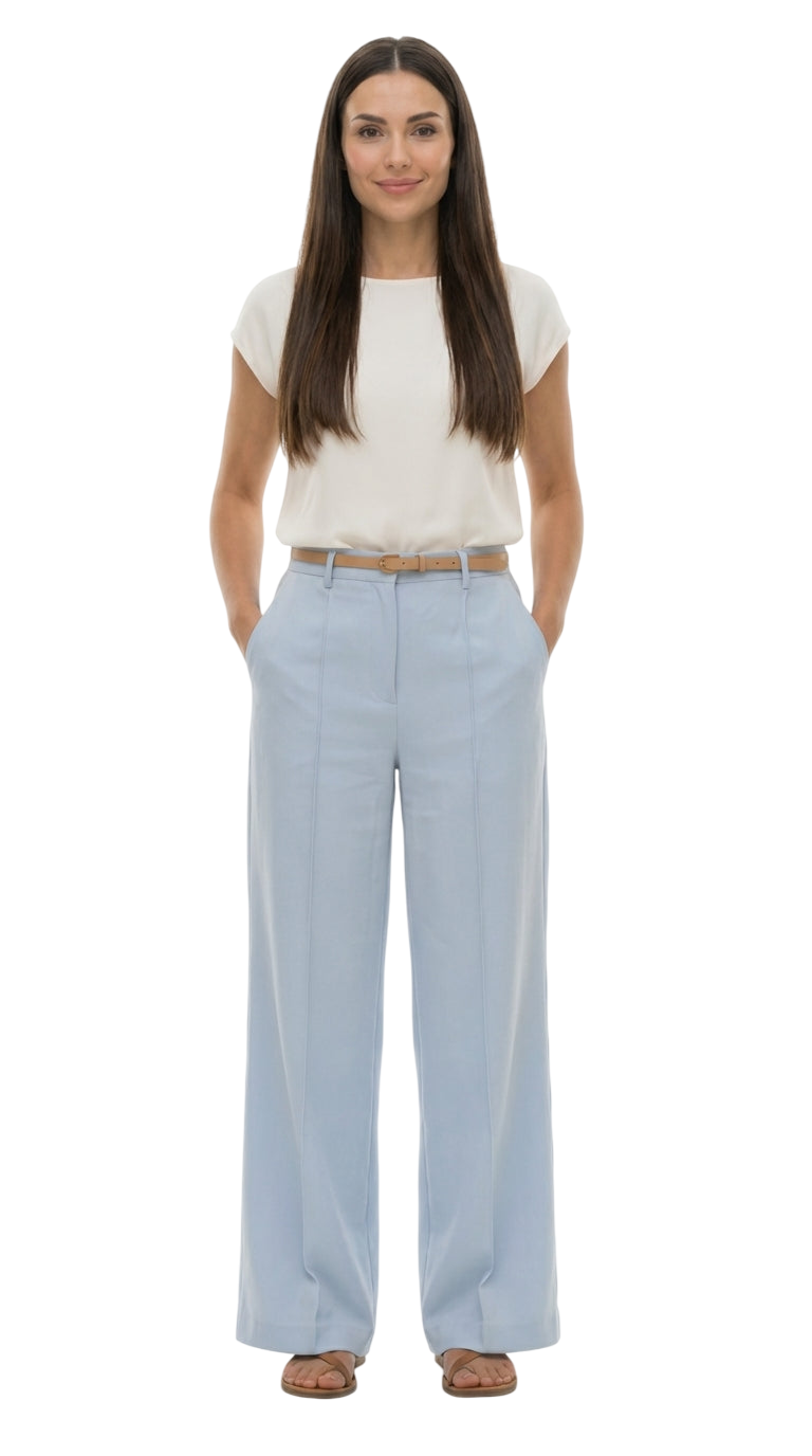 Pantalón elegante azul pastel