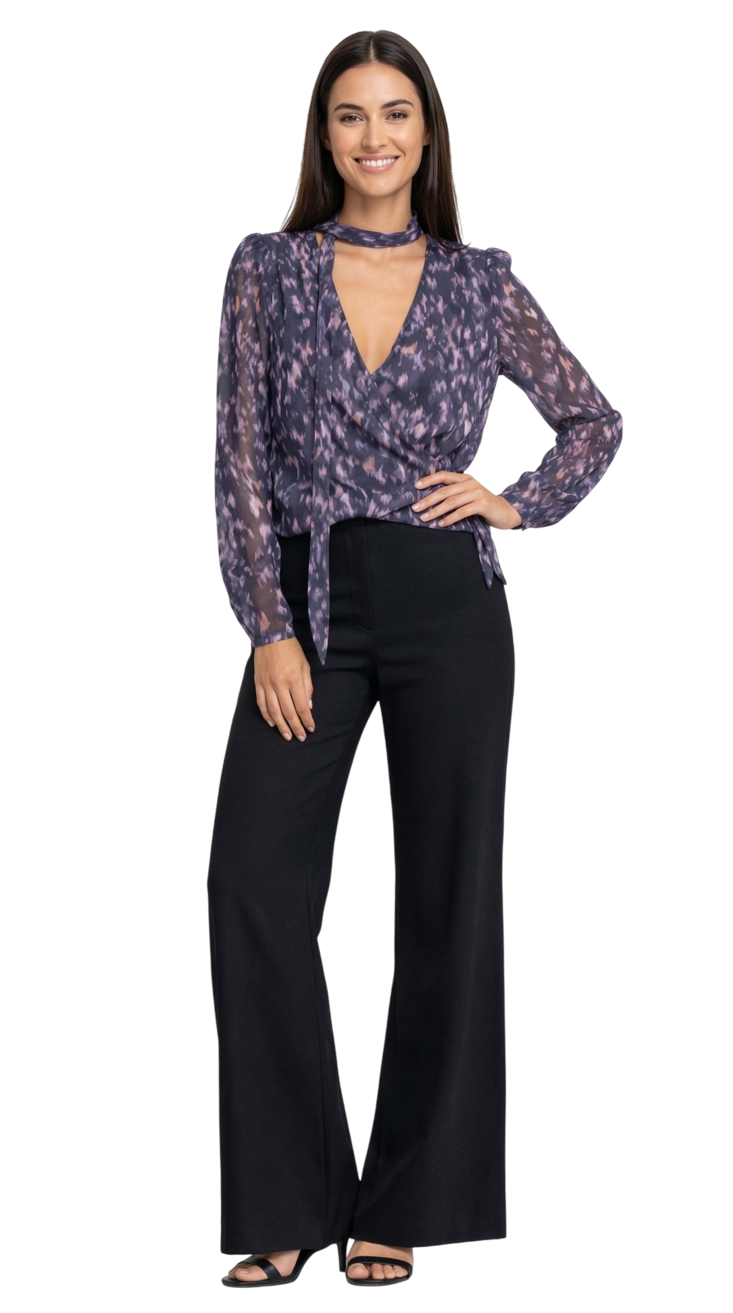 Blusa Cruzada Gasa Estampada