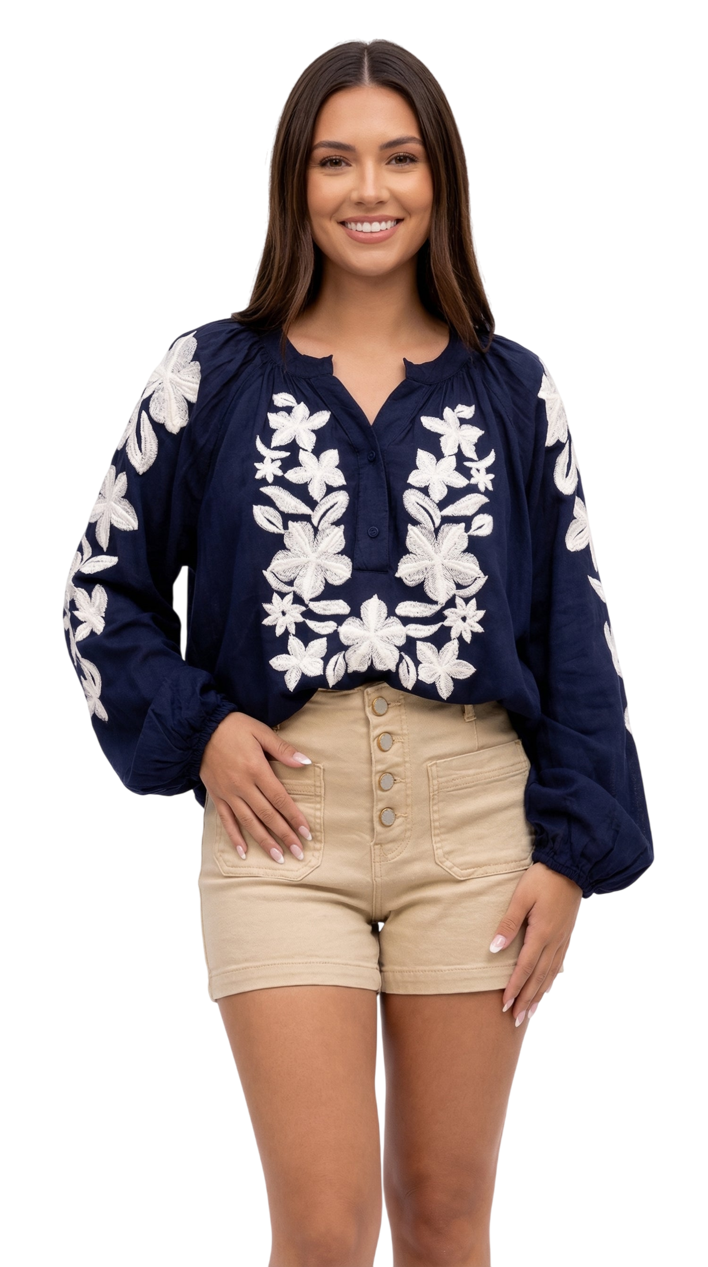 Blusa Bordada Floral