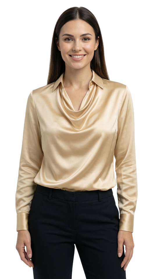 FIONA™ | BLUSA ELEGANTE DE SATÉN PREMIUM