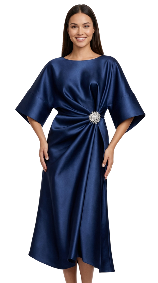 LUZ™ | VESTIDO LARGO DE SATÉN PREMIUM