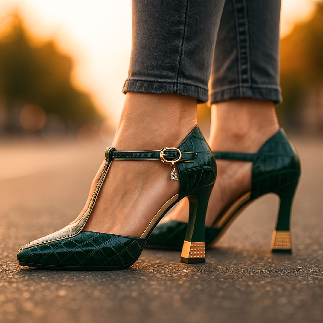 Isolde / Tacones T-Bar Crocᵛᶜ