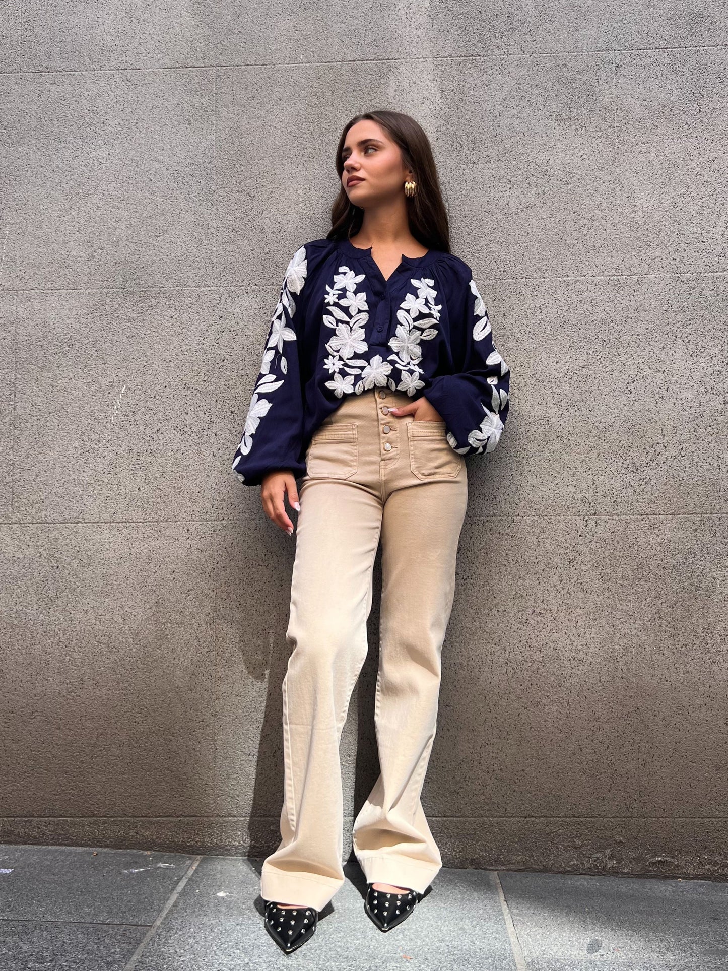 Blusa Bordada Floral