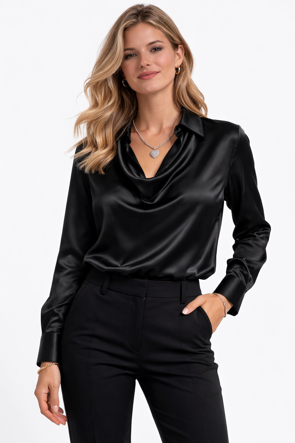 FIONA™ | BLUSA ELEGANTE DE SATÉN PREMIUM