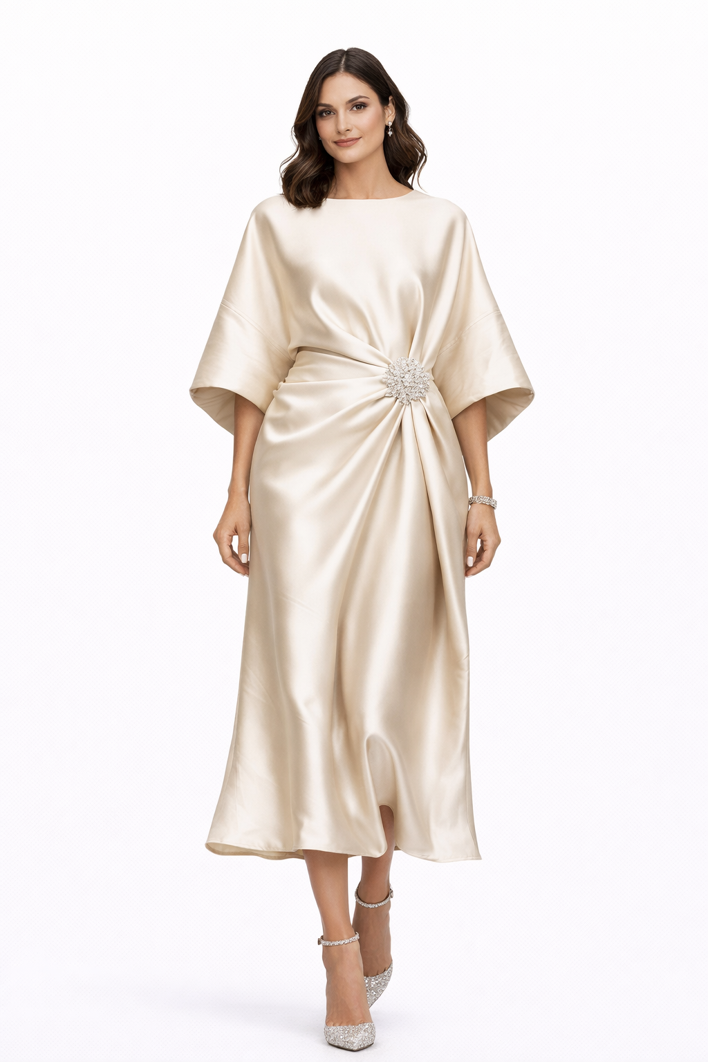 LUZ™ | VESTIDO LARGO DE SATÉN PREMIUM