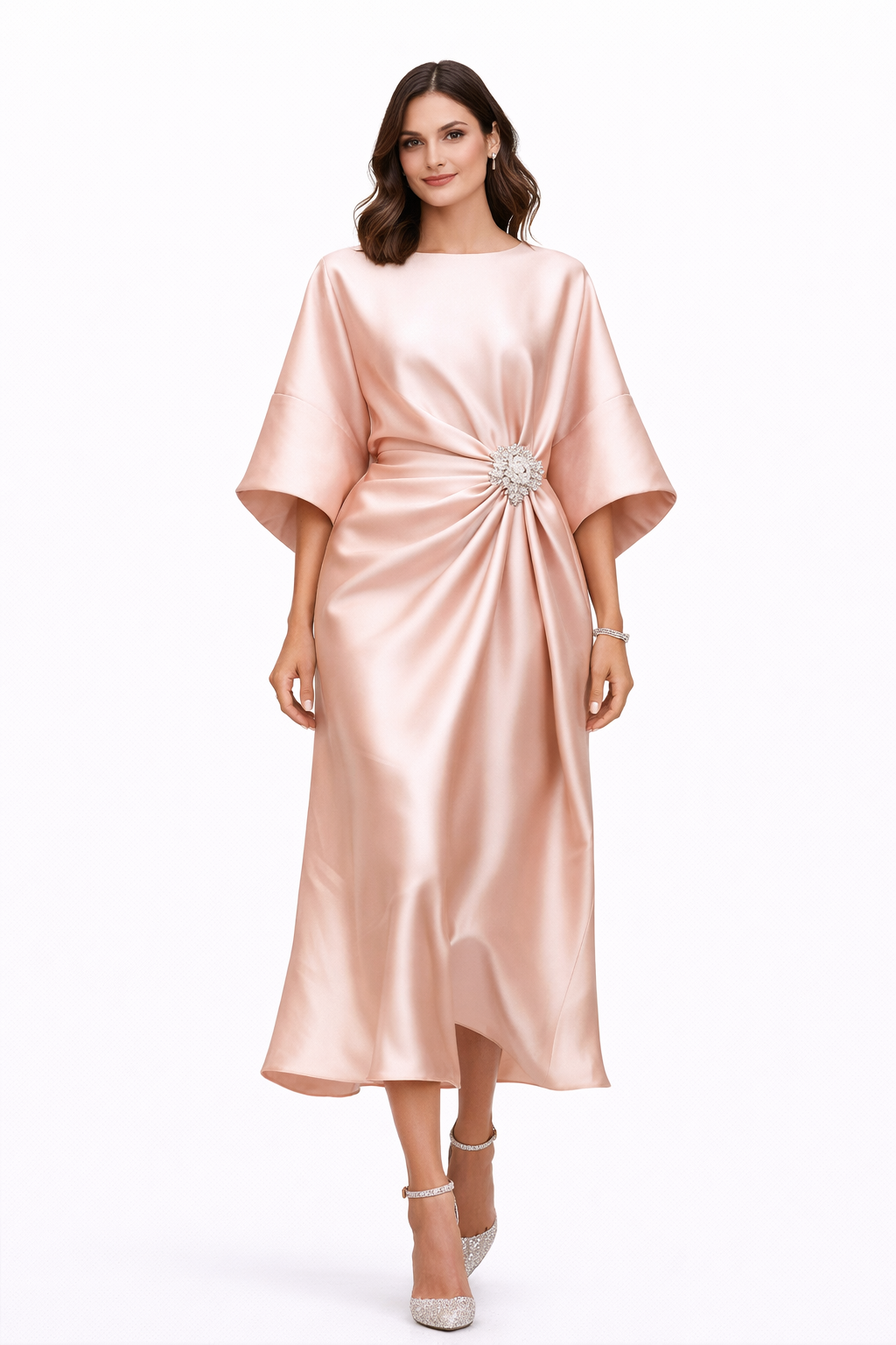 LUZ™ | VESTIDO LARGO DE SATÉN PREMIUM