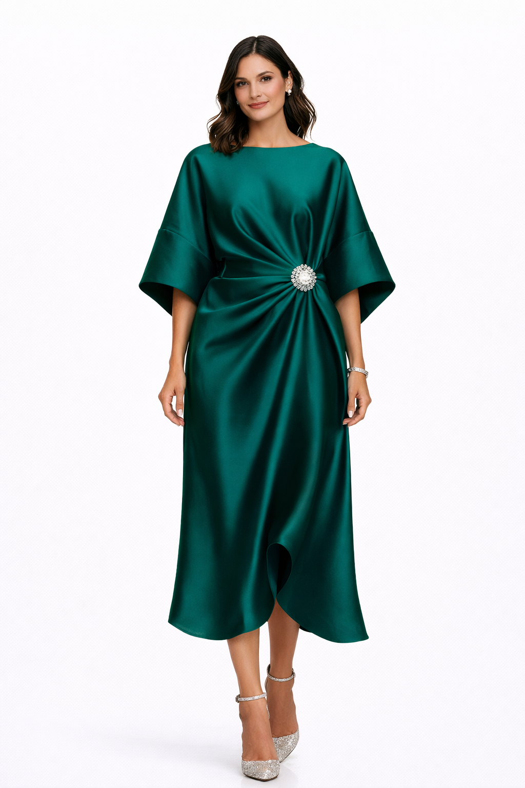 LUZ™ | VESTIDO LARGO DE SATÉN PREMIUM