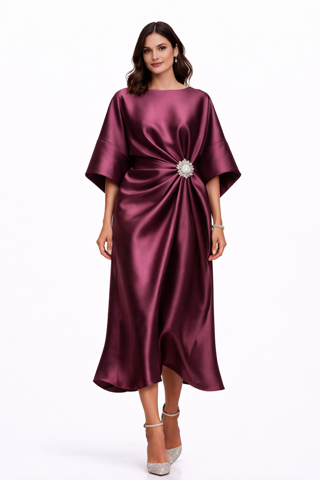 LUZ™ | VESTIDO LARGO DE SATÉN PREMIUM