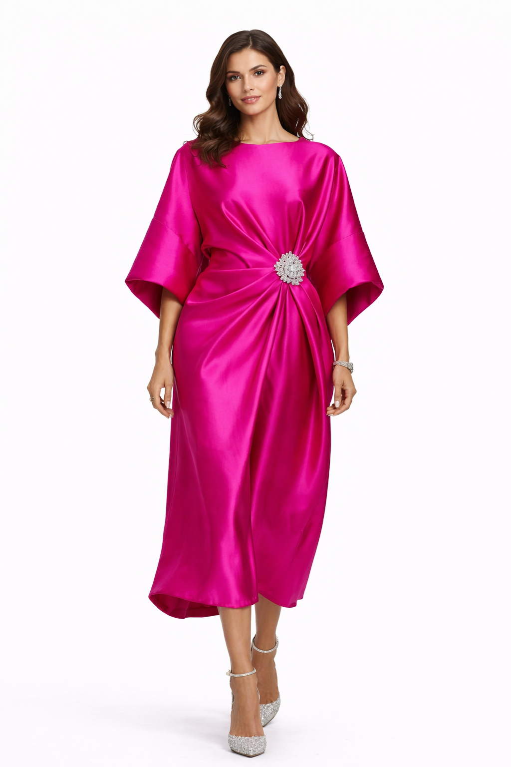 LUZ™ | VESTIDO LARGO DE SATÉN PREMIUM