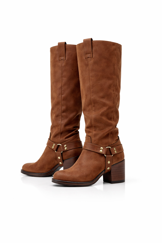 Botas moteras cuero
