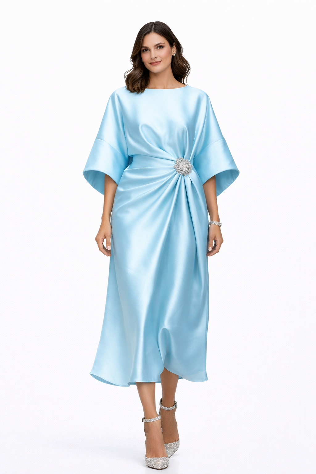 LUZ™ | VESTIDO LARGO DE SATÉN PREMIUM