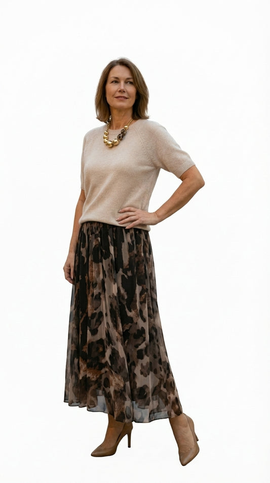 MAELA™ | CONJUNTO DE PUNTO Y FALDA FLUIDA