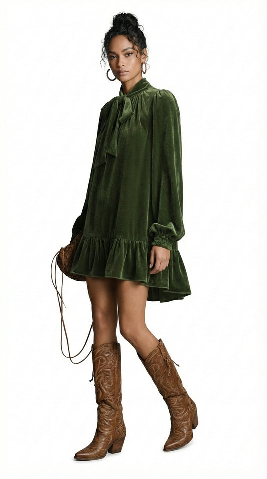 LORENA™ | VESTIDO HOLGADO DE TERCIOPELO